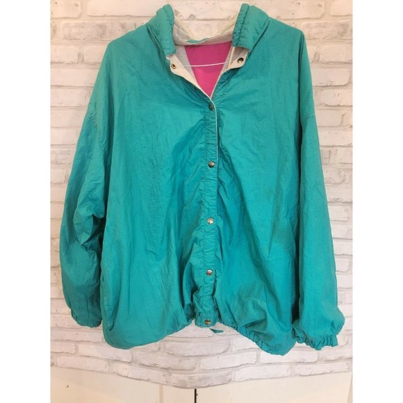 Vintage 80’s 90’s Reverse Full Zip Colorful Jacket - Picture 2 of 11